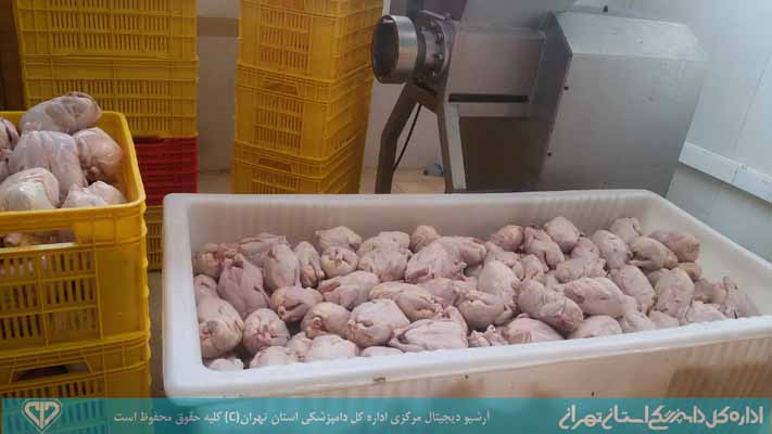 کشف 40 تن گوشت مرغ منجمد تاریخ مصرف گذشته در شهرستان پاکدشت